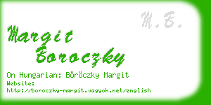 margit boroczky business card